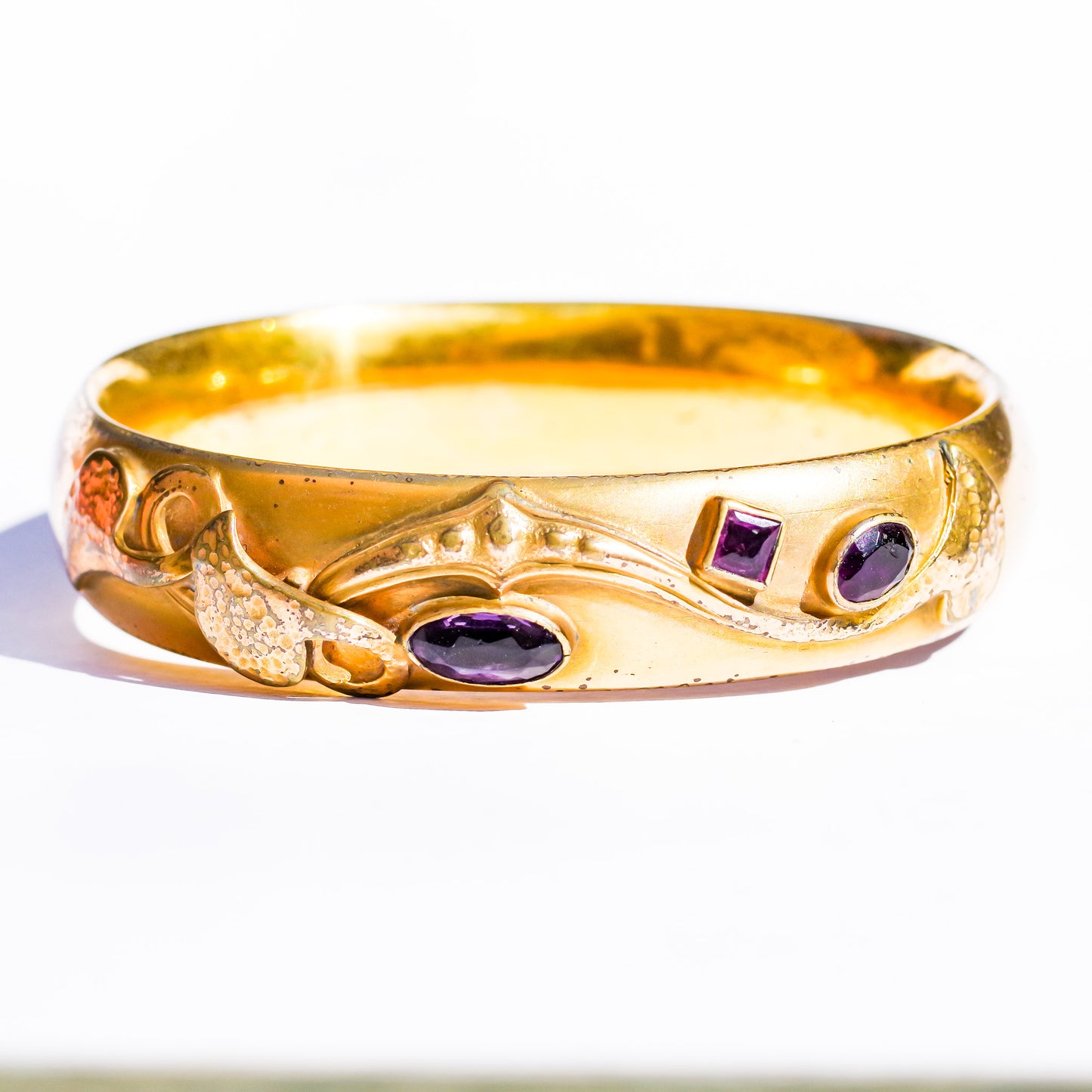 LEAF BANGLE / AMETHYST / USA /14KGF
