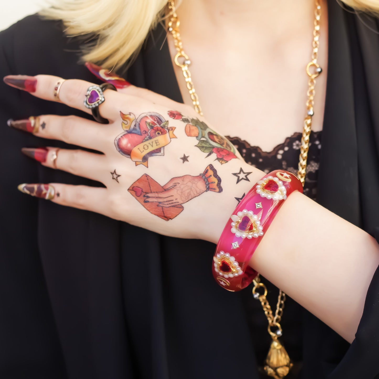 LOVE BRACELET / HEART / BUTTERFLY / PINK