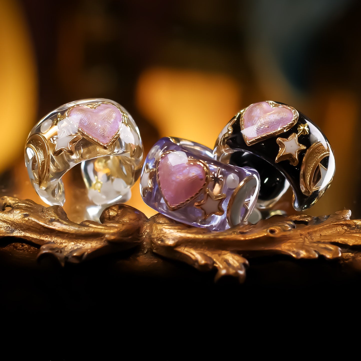 LOVE EARCUFF / MOON STAR / PINK HEART / BLUE
