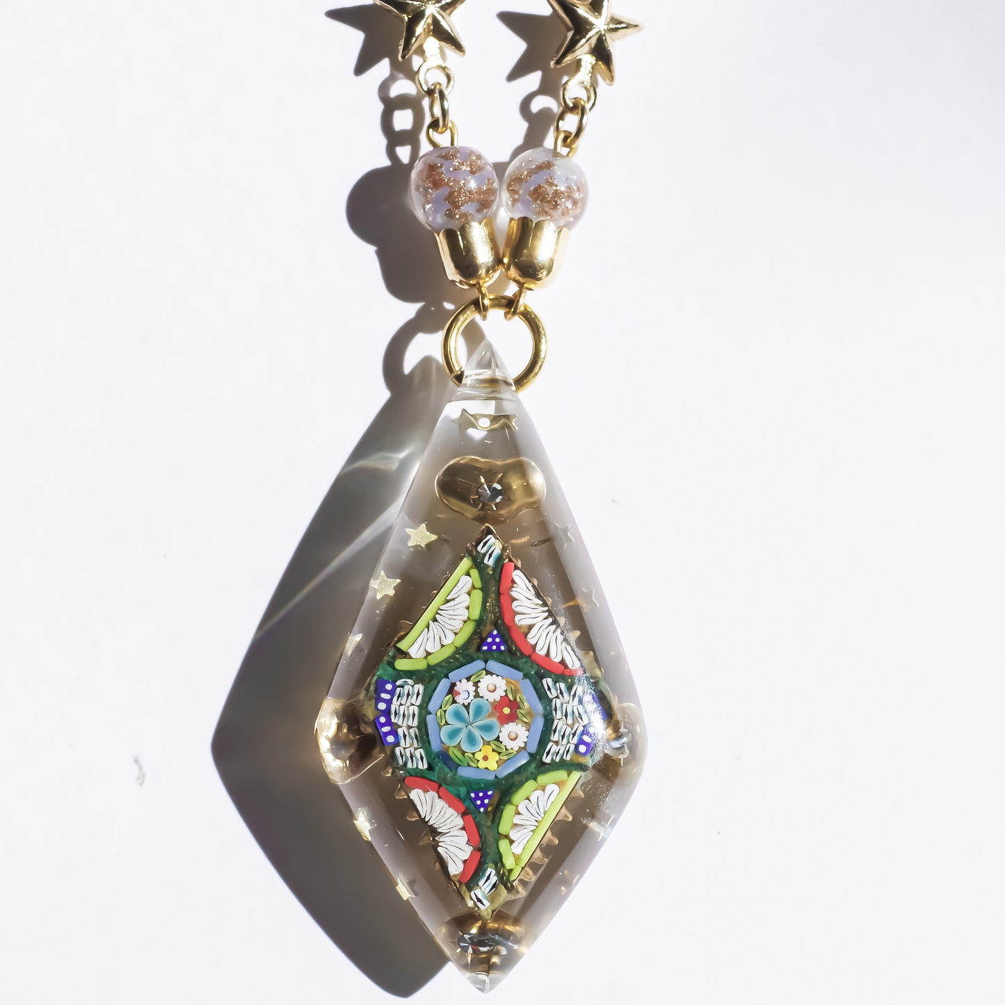 DIAMOND NECKLACE / FLOWER / CLEAR