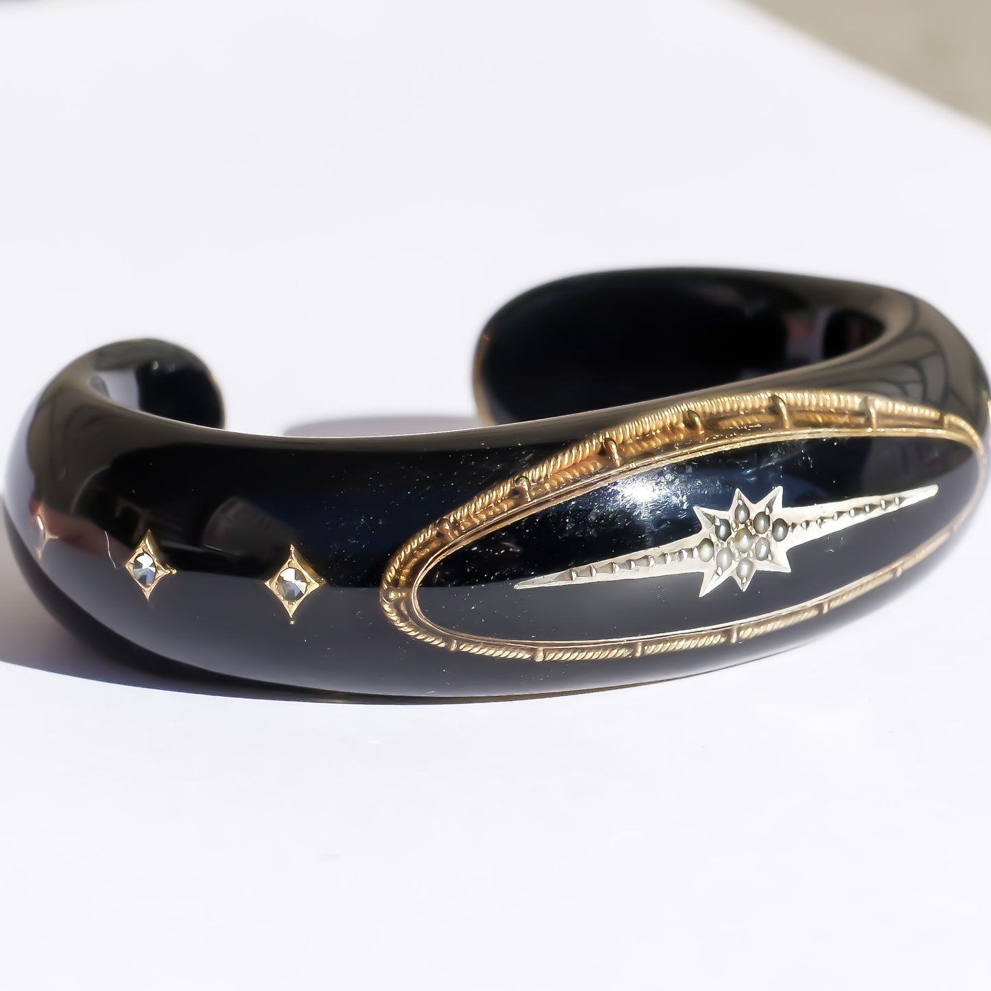 MOURNING BLACELET / DIAMOND / STAR / 18K