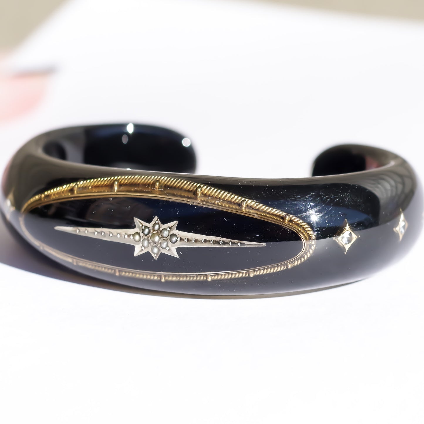MOURNING BLACELET / DIAMOND / STAR / 18K