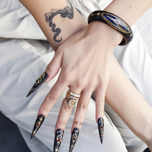 MOURNING BLACELET / DIAMOND / STAR / 18K
