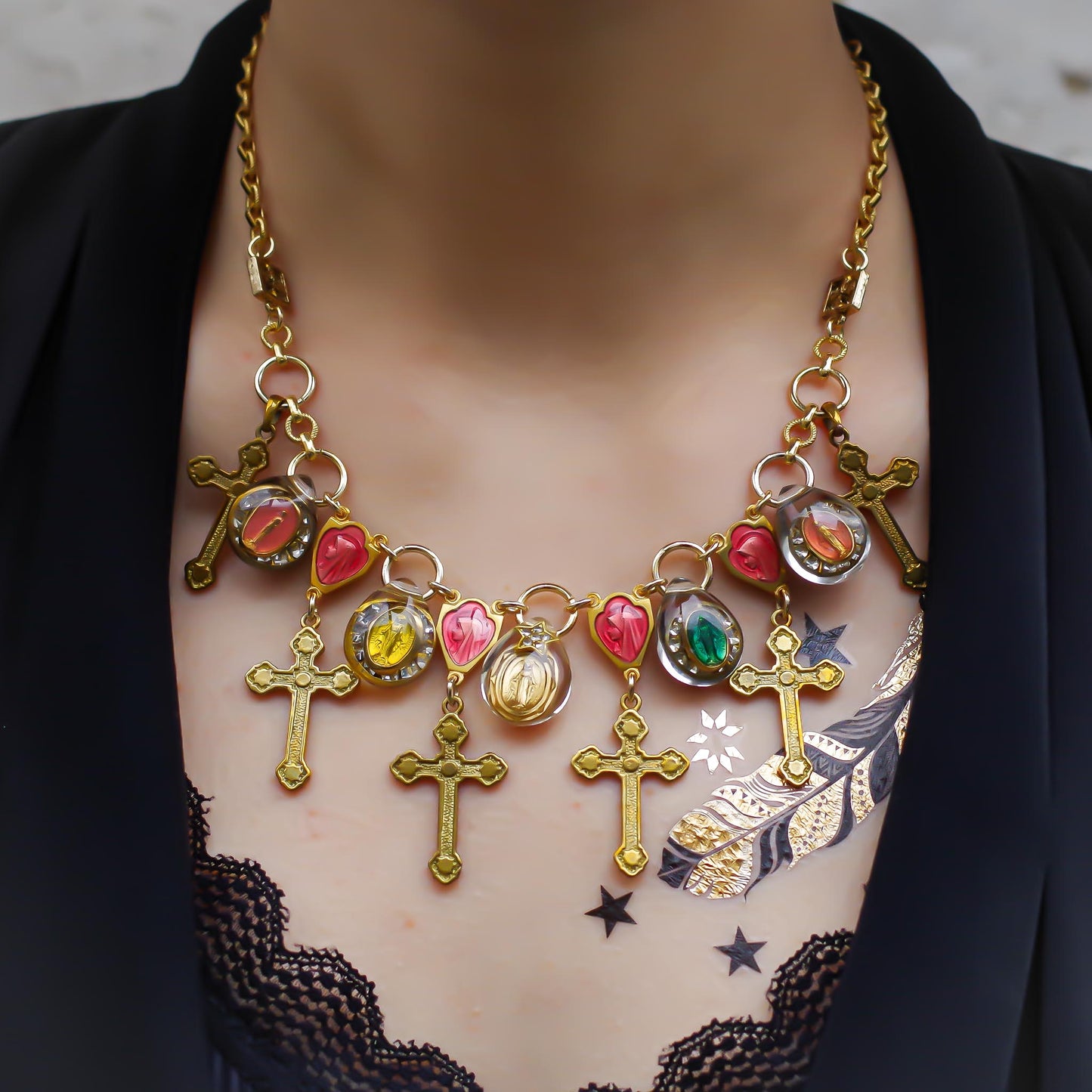 CROSS NECKLACE / MEDAI / HEART / MIX