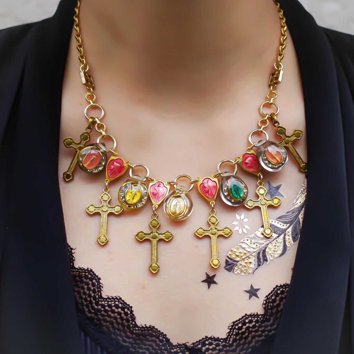 CROSS NECKLACE / MEDAI / HEART / MIX