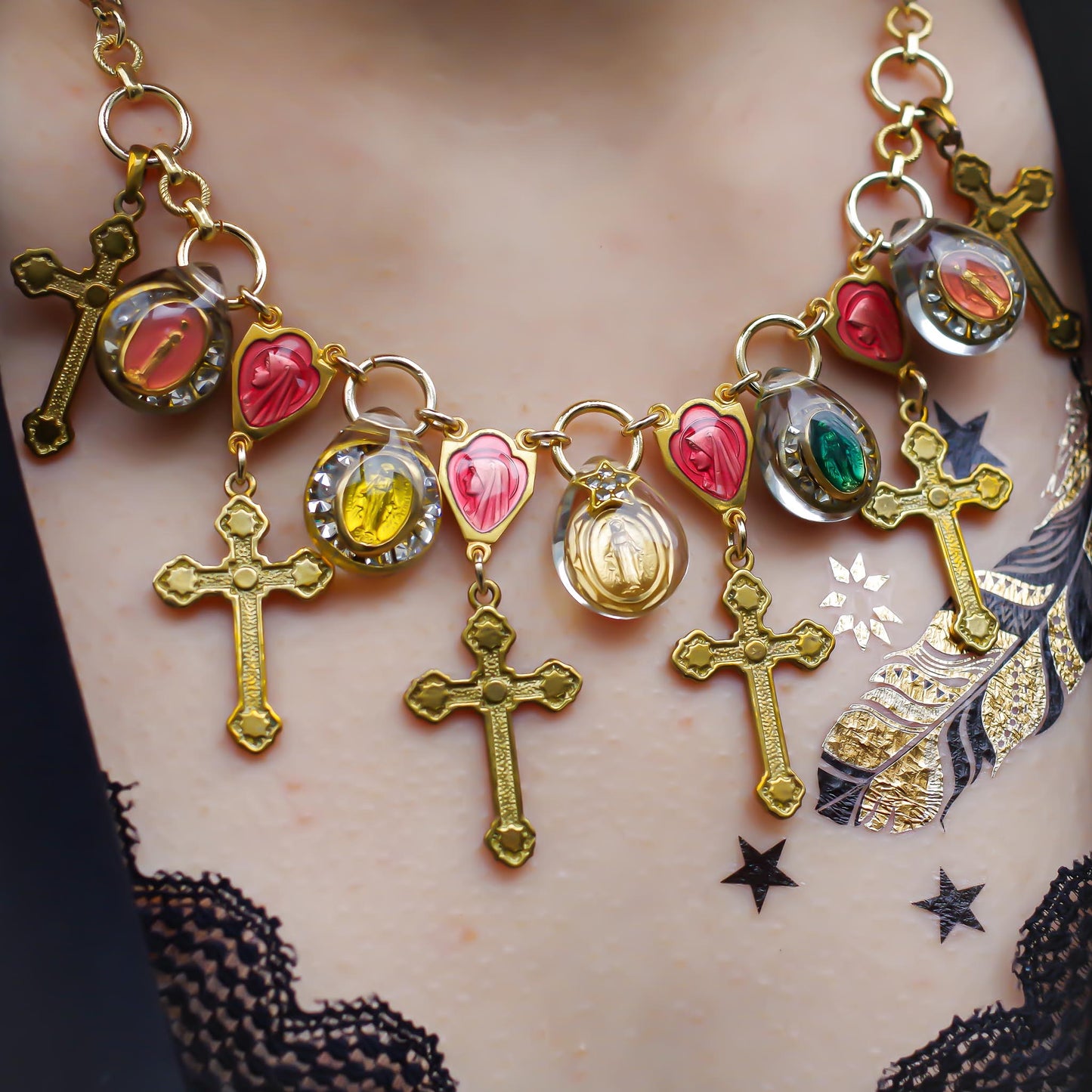 CROSS NECKLACE / MEDAI / HEART / MIX