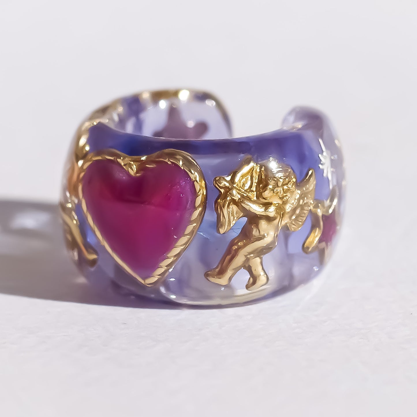 ANGEL EARCUFF / HEART / PURPLE / PURPLE