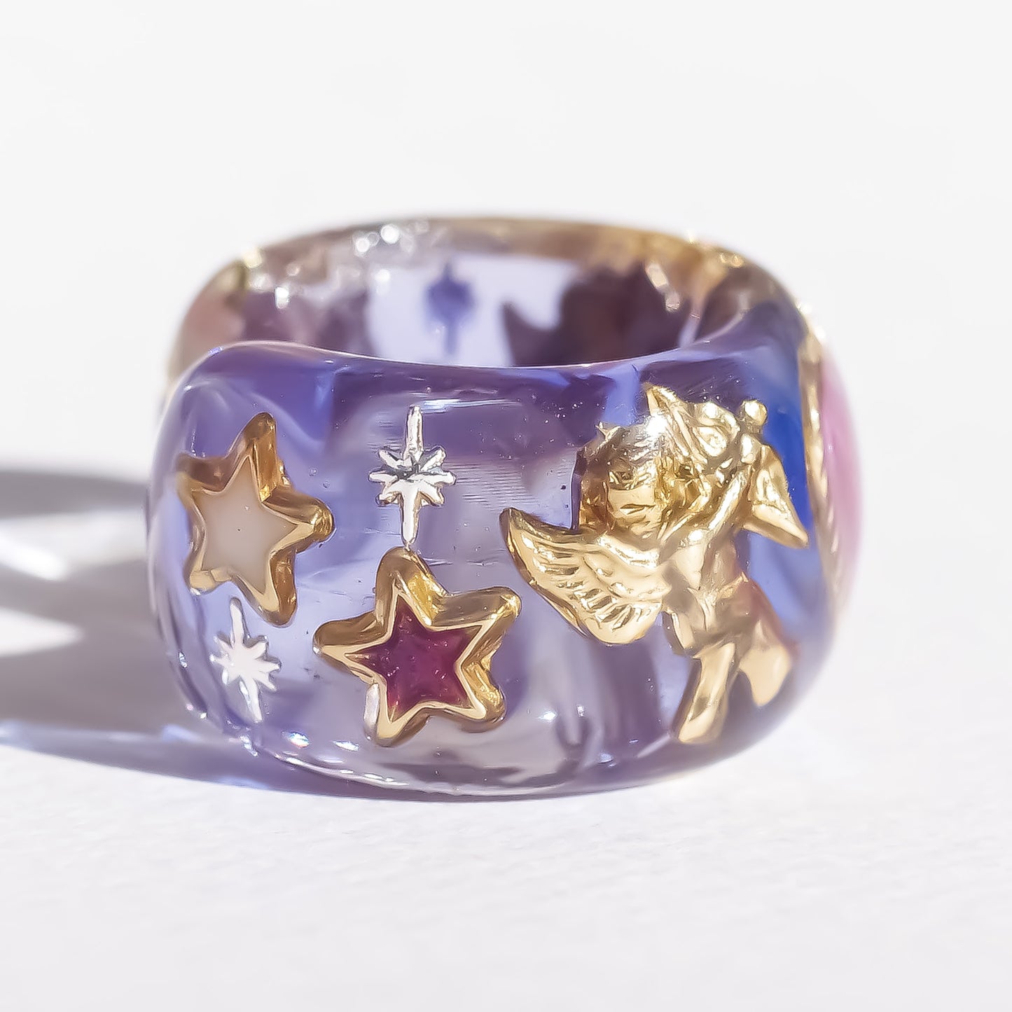 ANGEL EARCUFF / HEART / PURPLE / PURPLE