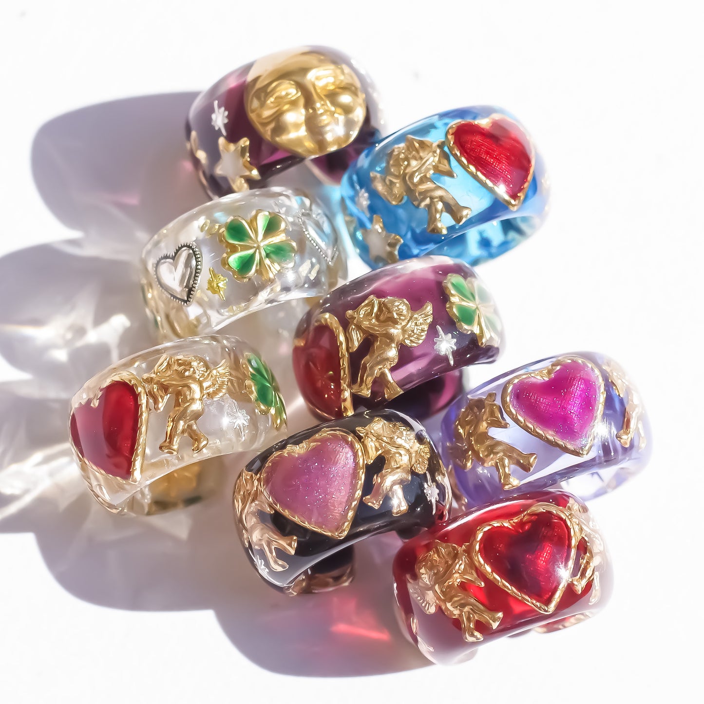 ANGEL EARCUFF / HEART / PURPLE / PURPLE