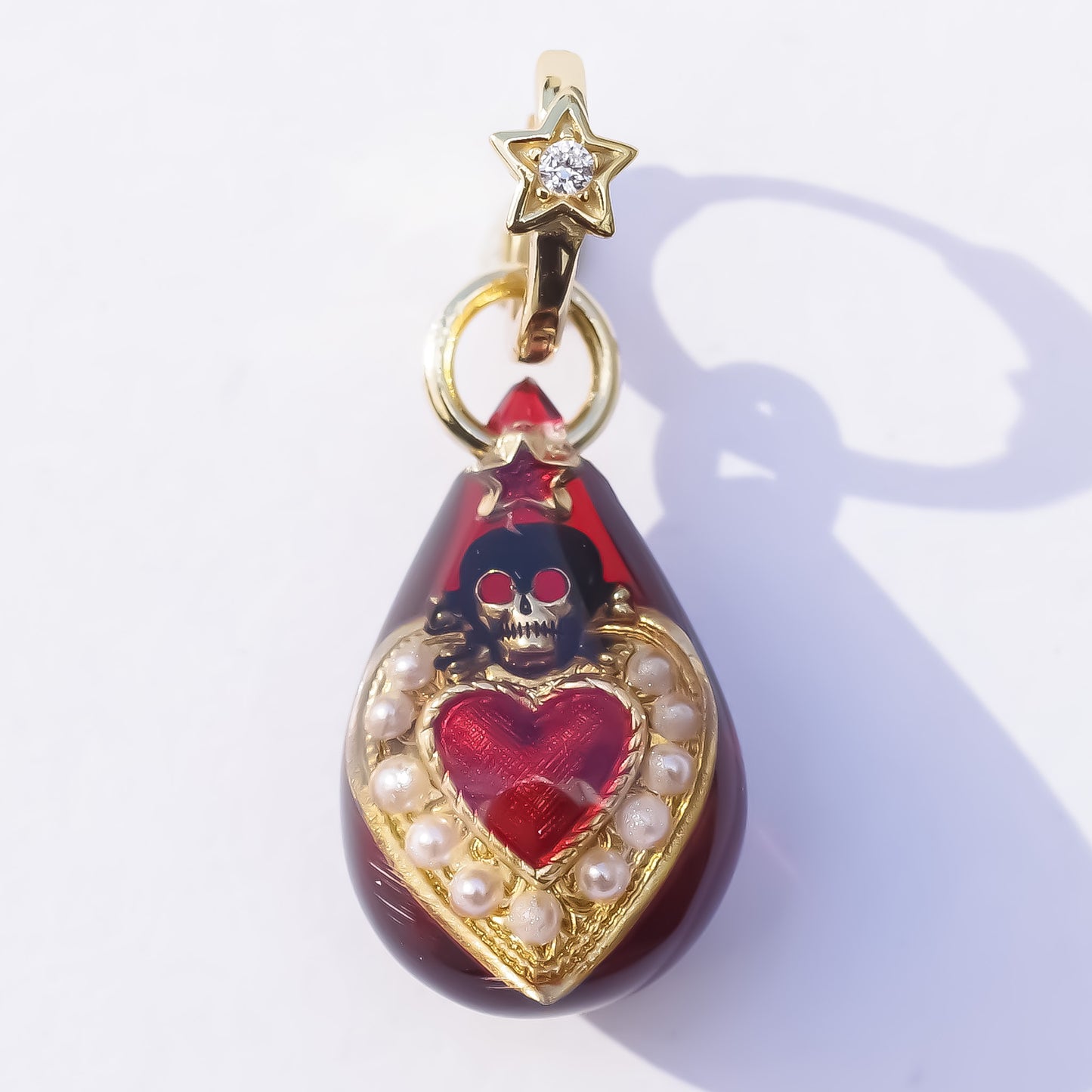 LOVE EARRINGS / MEMENTO MORI / RED / BLACK(single)