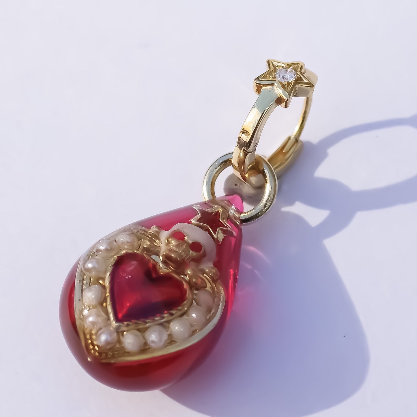 LOVE EARRINGS / MEMENTO MORI / PINK / WHITE(single)