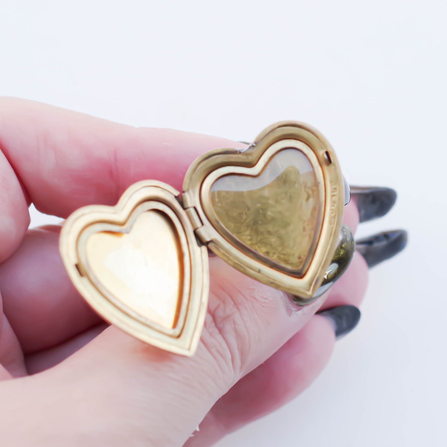 HEART LOCKET RING / FLOWER / #12 / 14KGF