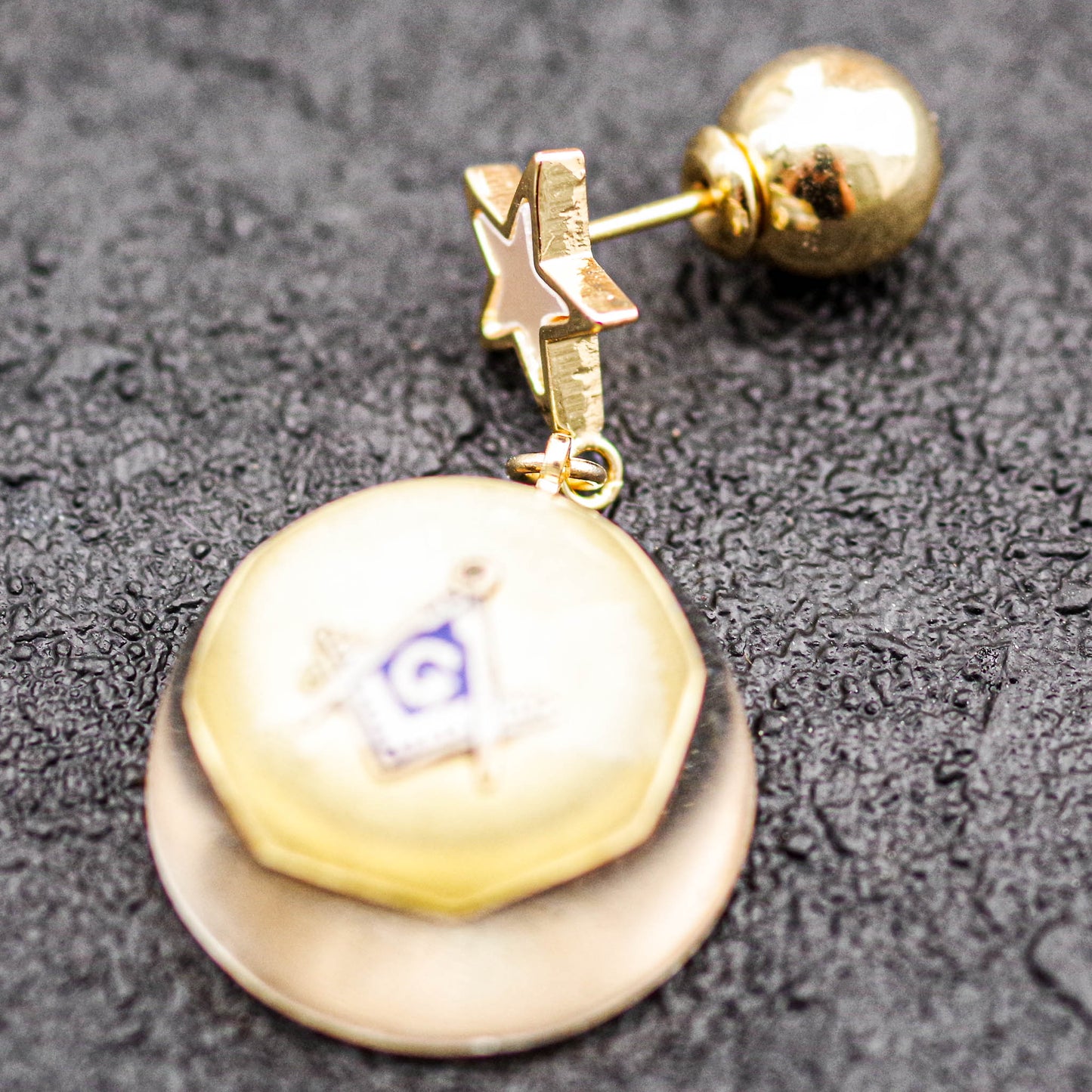 MASONIC EARRING / STAR / 1P / 3