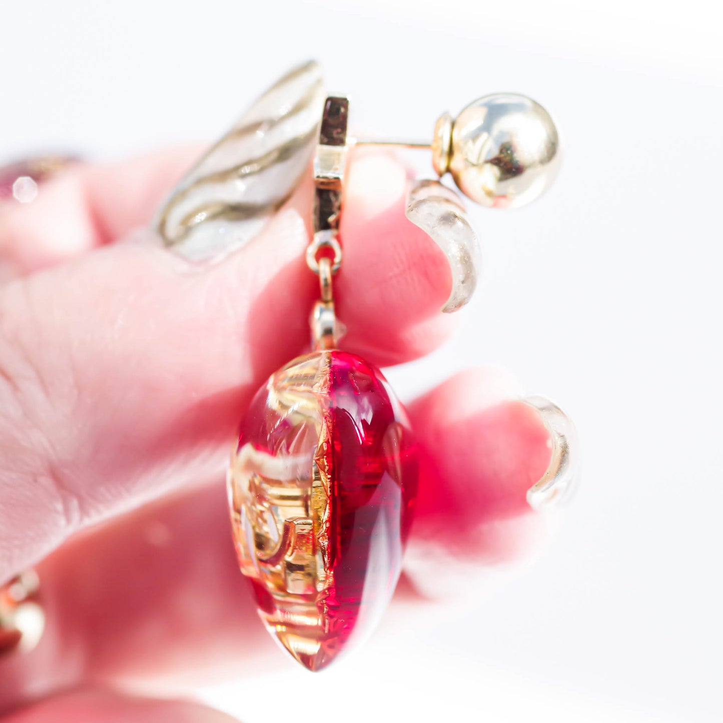 HEART EARRING / SHRINER / RED / 1P