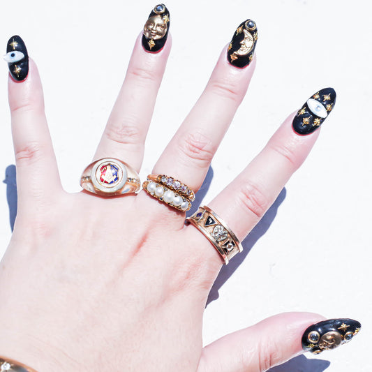 SLIM MASONIC RING / USA (14K) #23