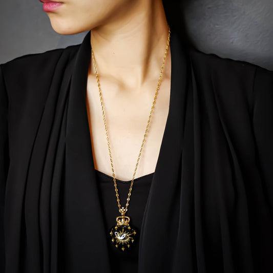 EYE BIG HEART NECKLACE / GALAXY