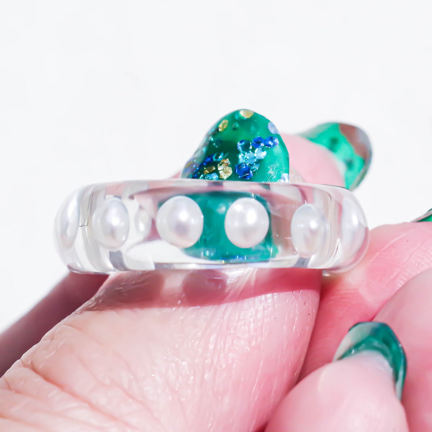 MASONIC RING / PEARL #12