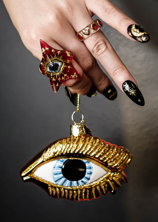 EYE STAR RING / RED