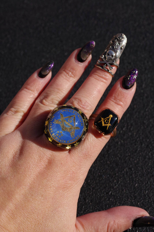 MASONIC RING / BLUE BLACK / #13