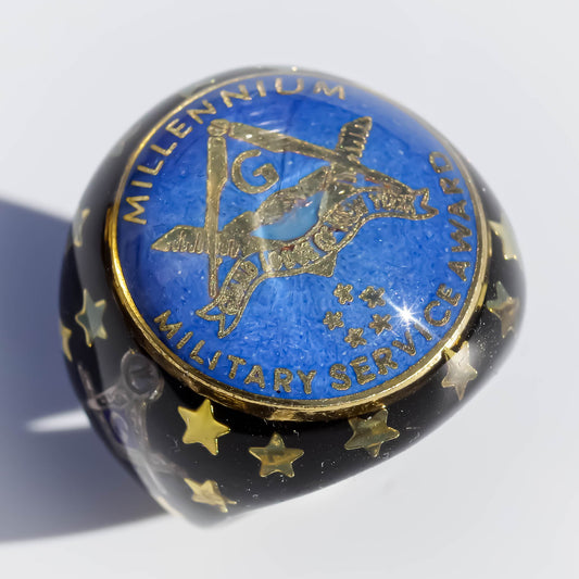 MASONIC RING / BLUE BLACK / #13