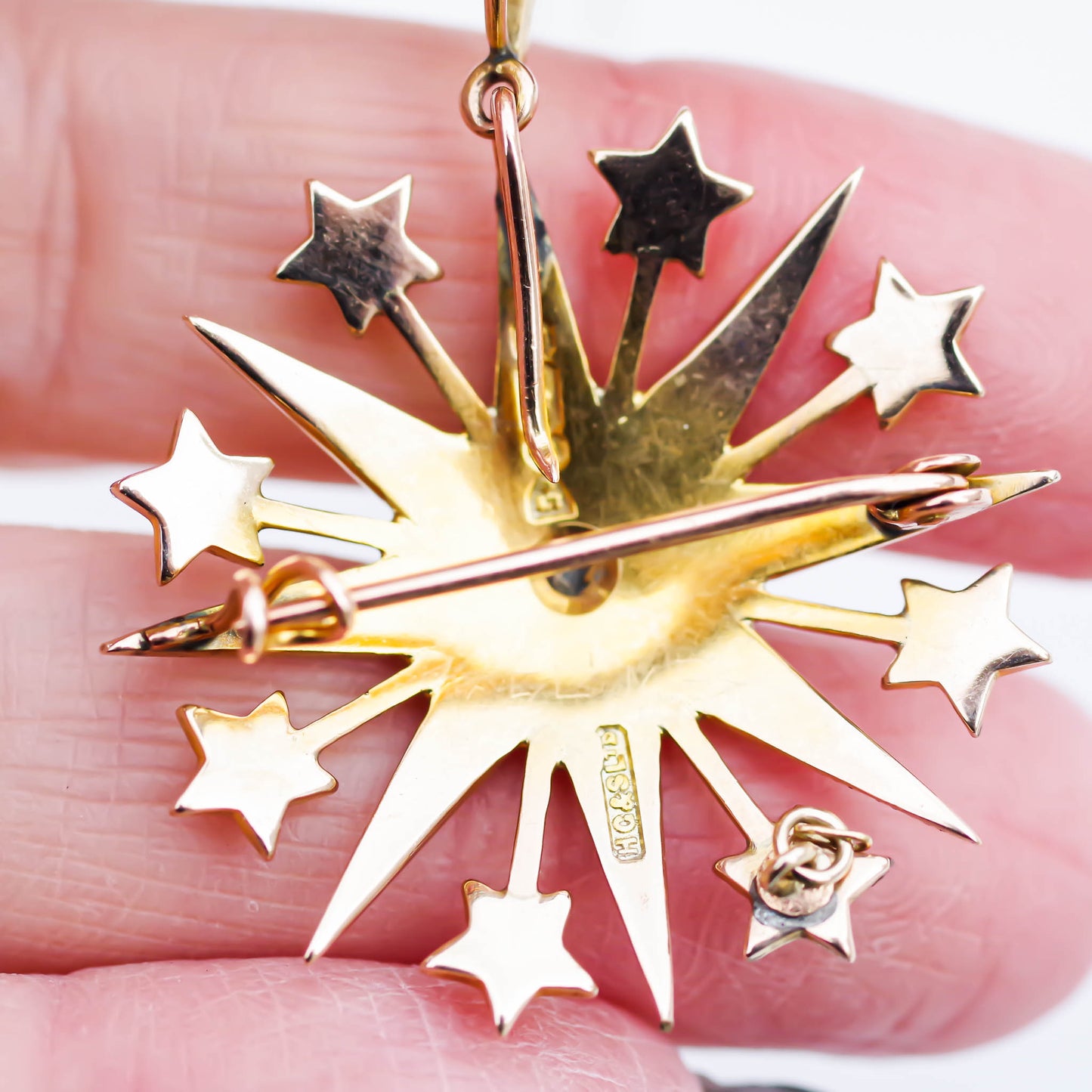 STAR NECKLACE BIG / PEARL / LONDON / 9K