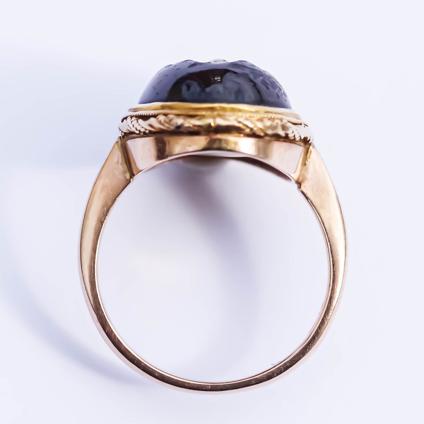 GARNET RING / DIAMOND / 18K / #12