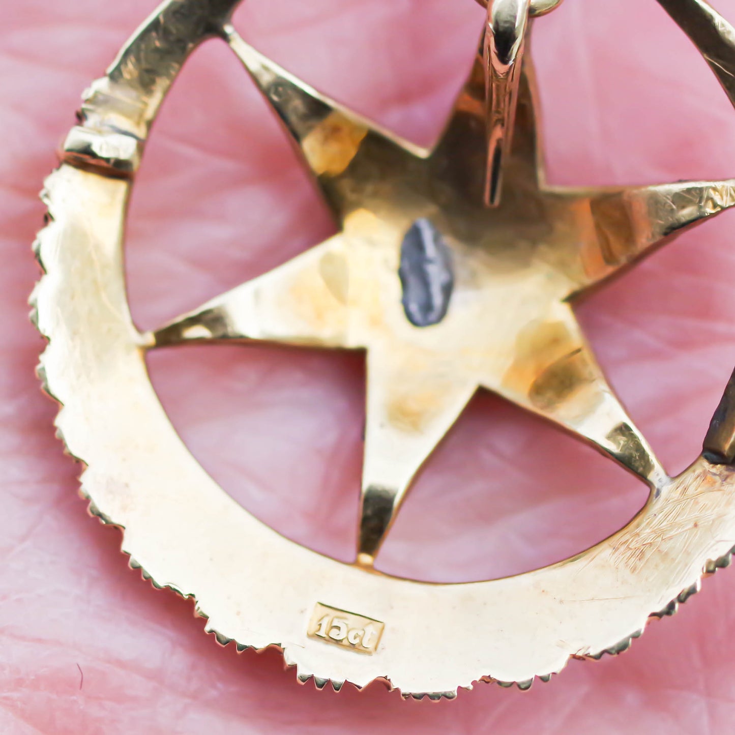 STAR MOON NECKLACE SMALL / PEARL / LONDON / 15K