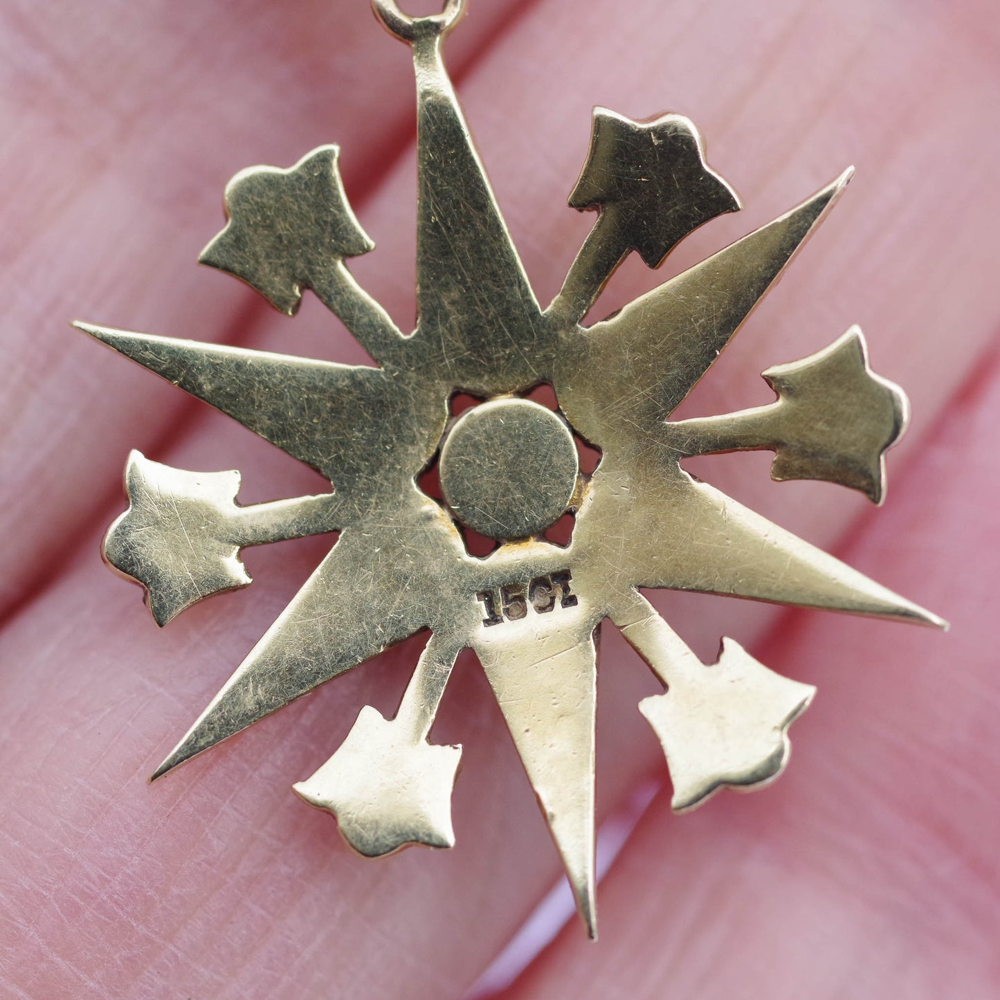 STAR NECKLACE SMALL / PEARL / LONDON / 15K