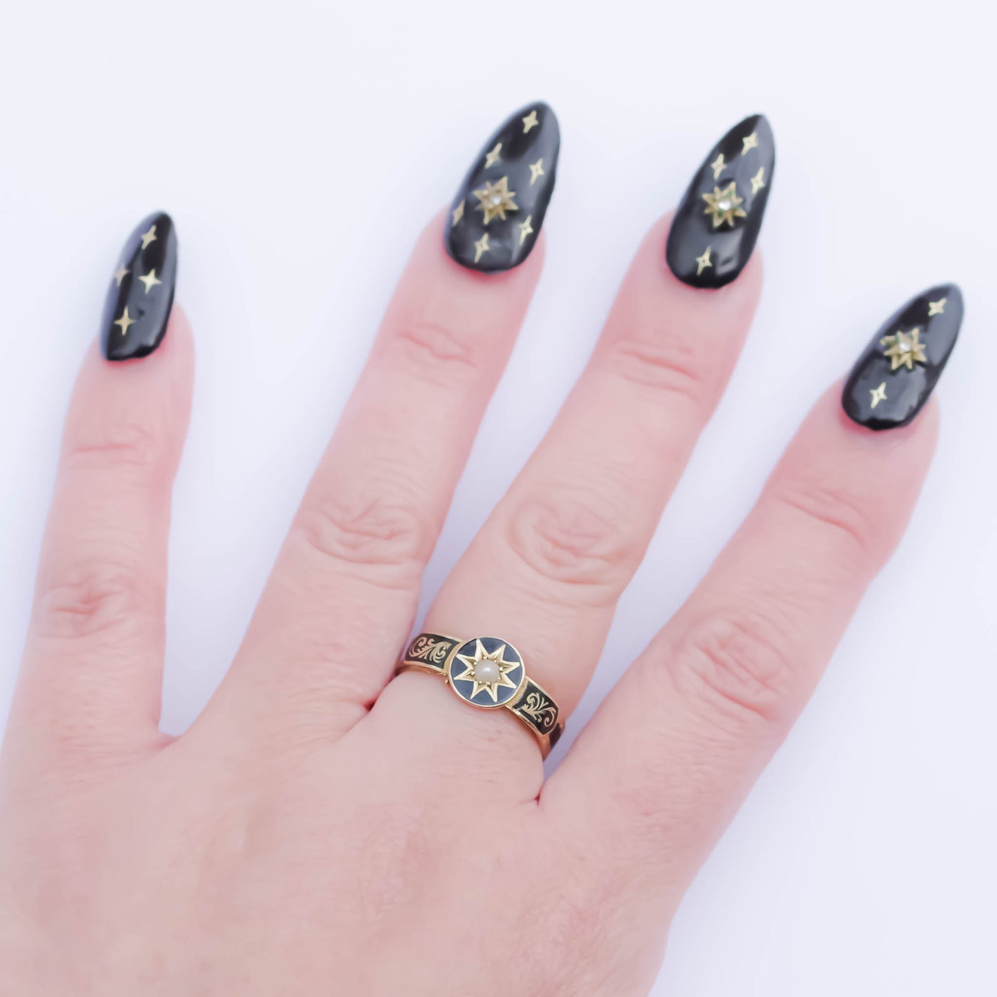 MOURNING RING / LONDON / 18K / #14
