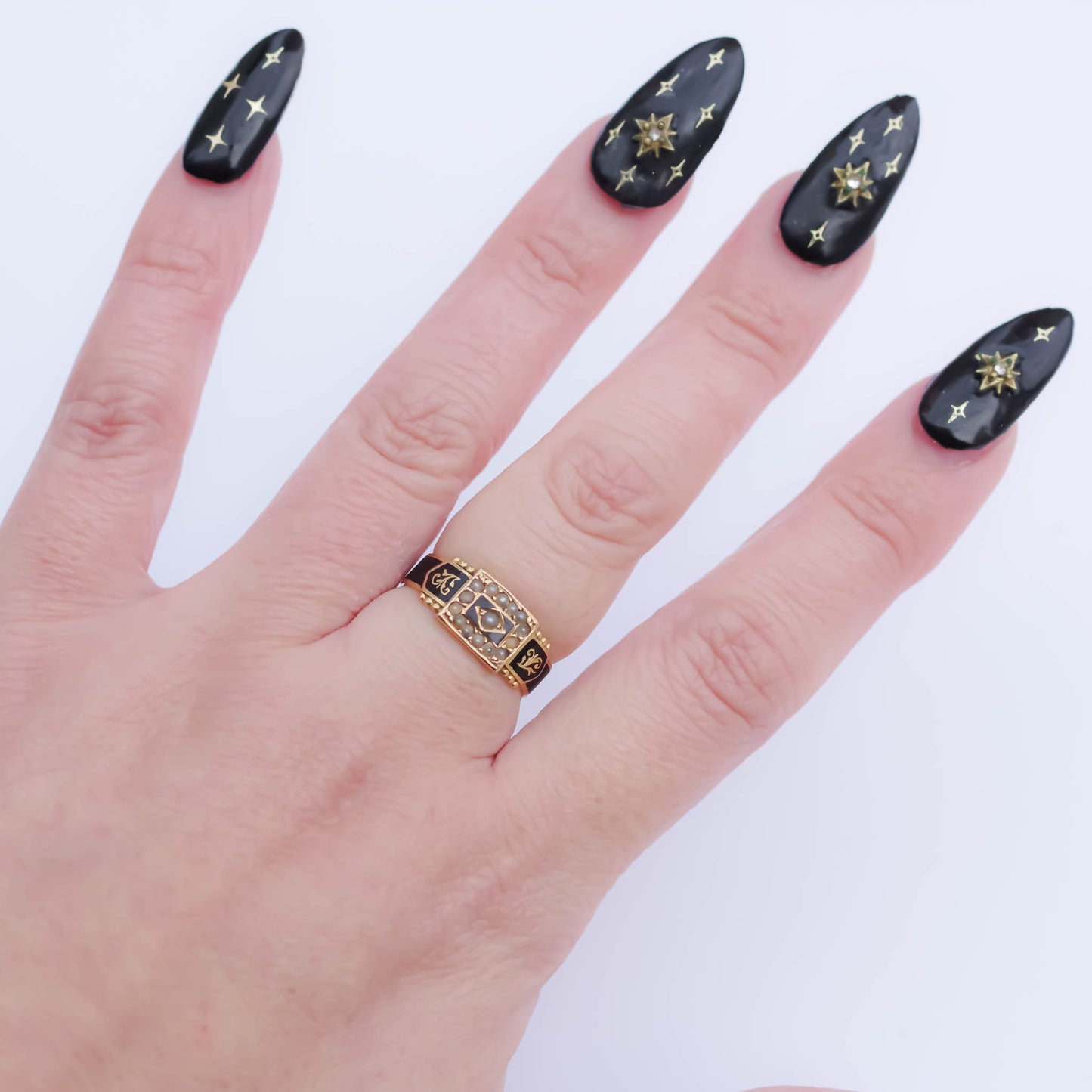 MOURNING RING / LONDON / 18K / #12