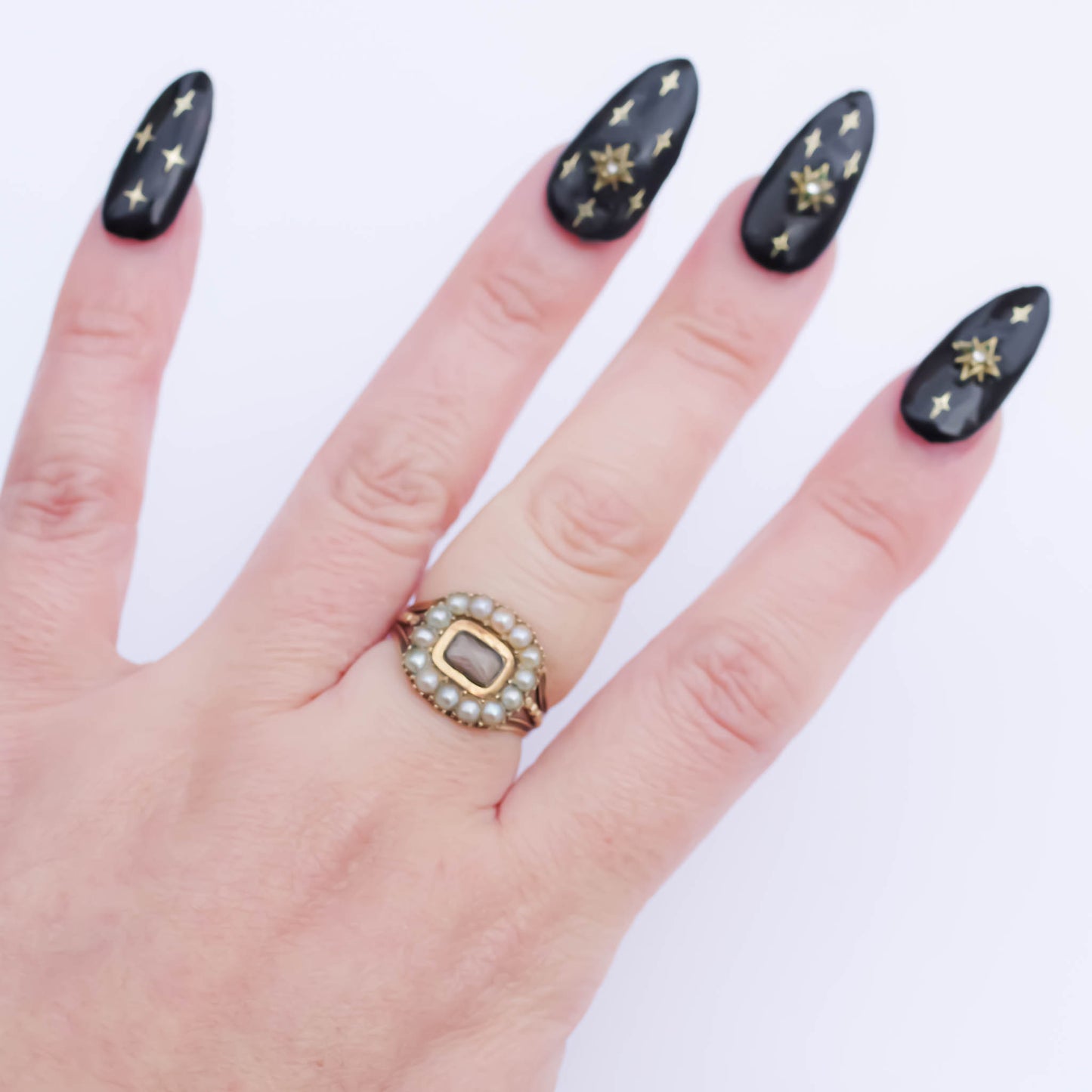 MOURNING RING / LONDON / 18K / #11.5