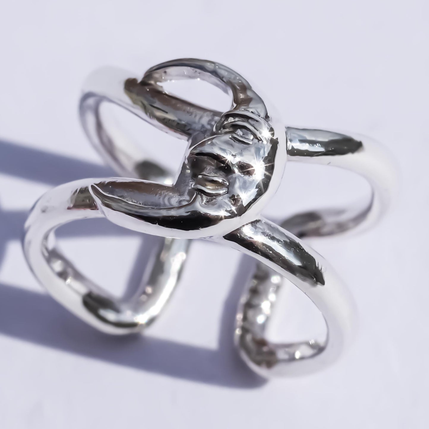 NAIL RING / MOON / SILVER 925