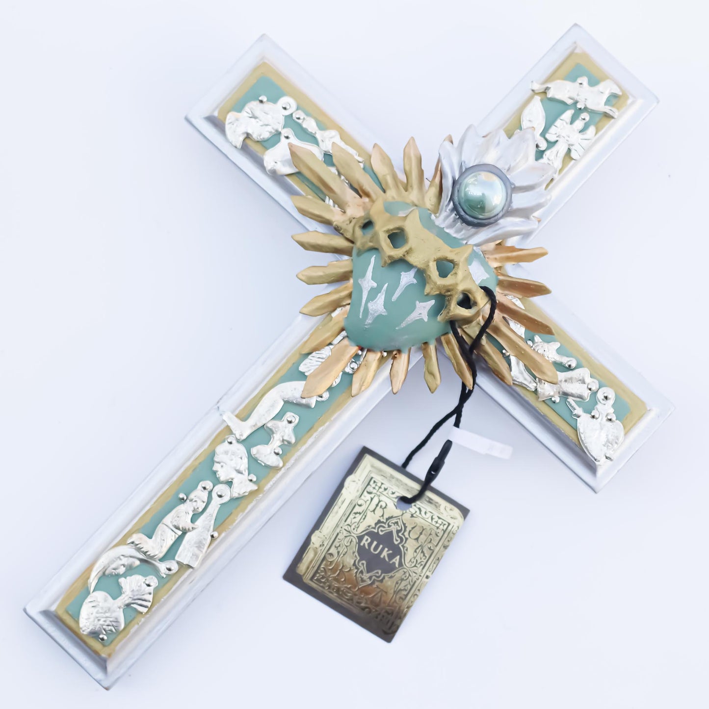 CROSS DECOR 3 / SILVER × GREEN / MILAGRO