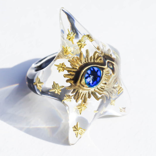 EYE STAR RING / CLEAR