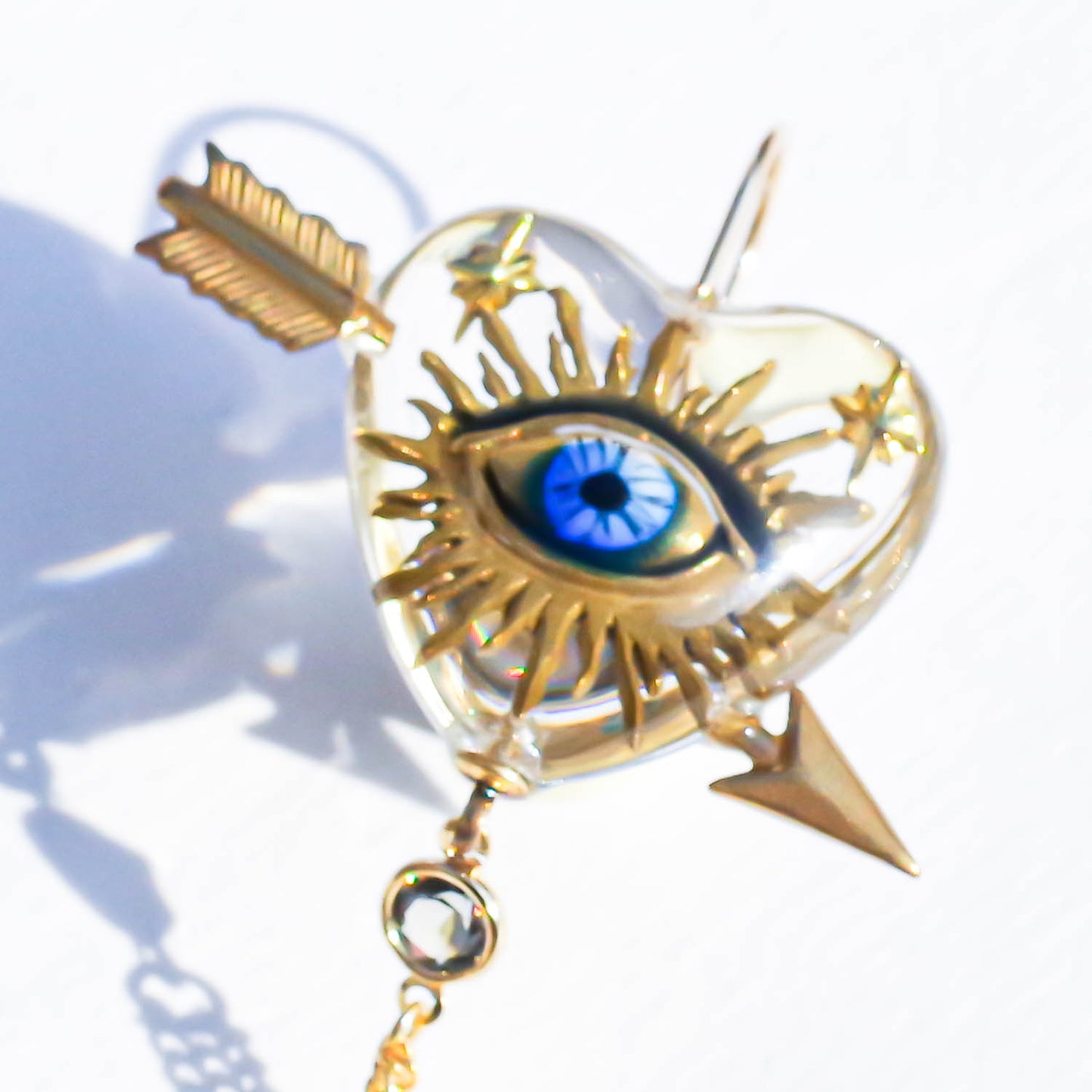 EYE CUPID EARRING / HEART / CLEAR / 1P