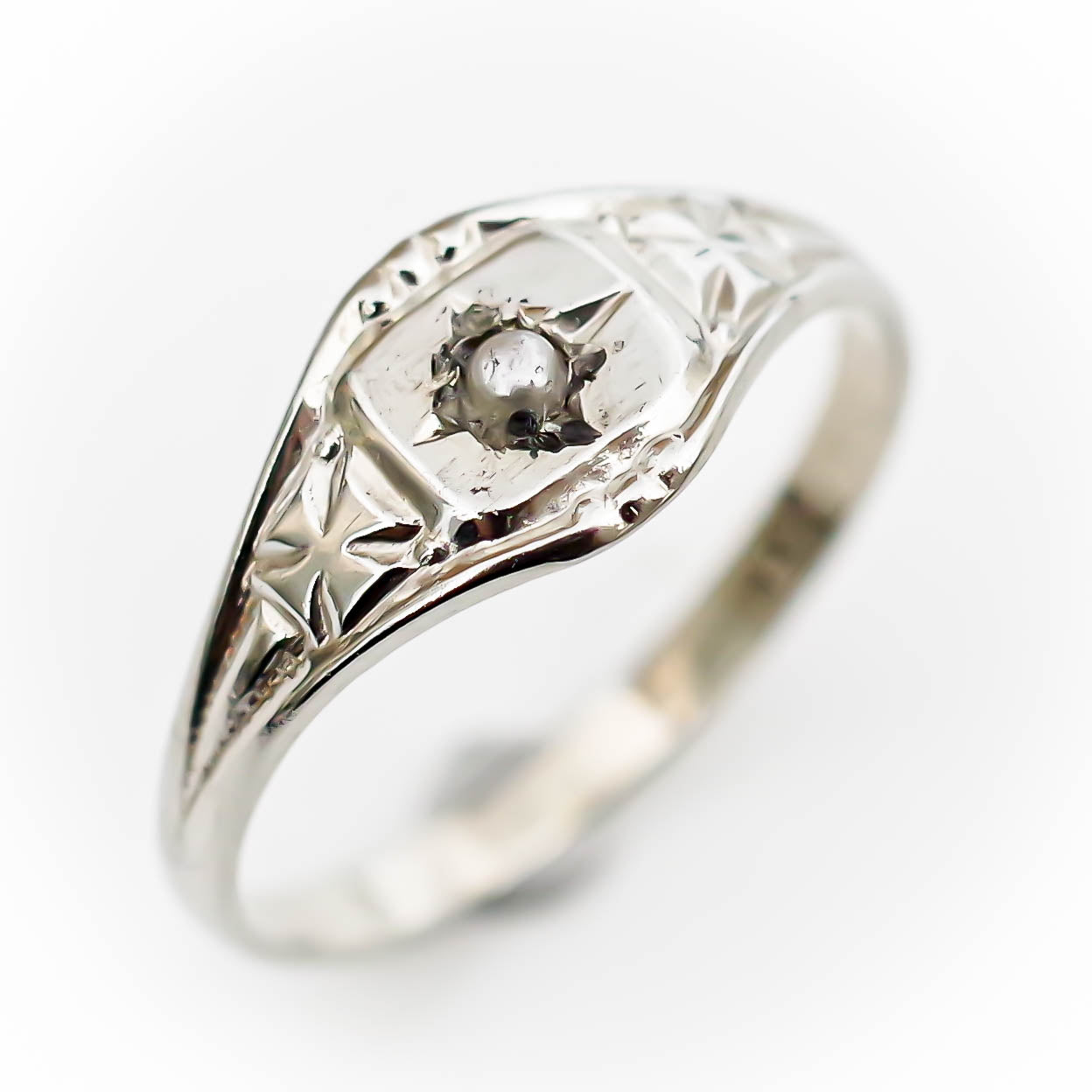 BABY RING /  PEARL / 10K / #0.5