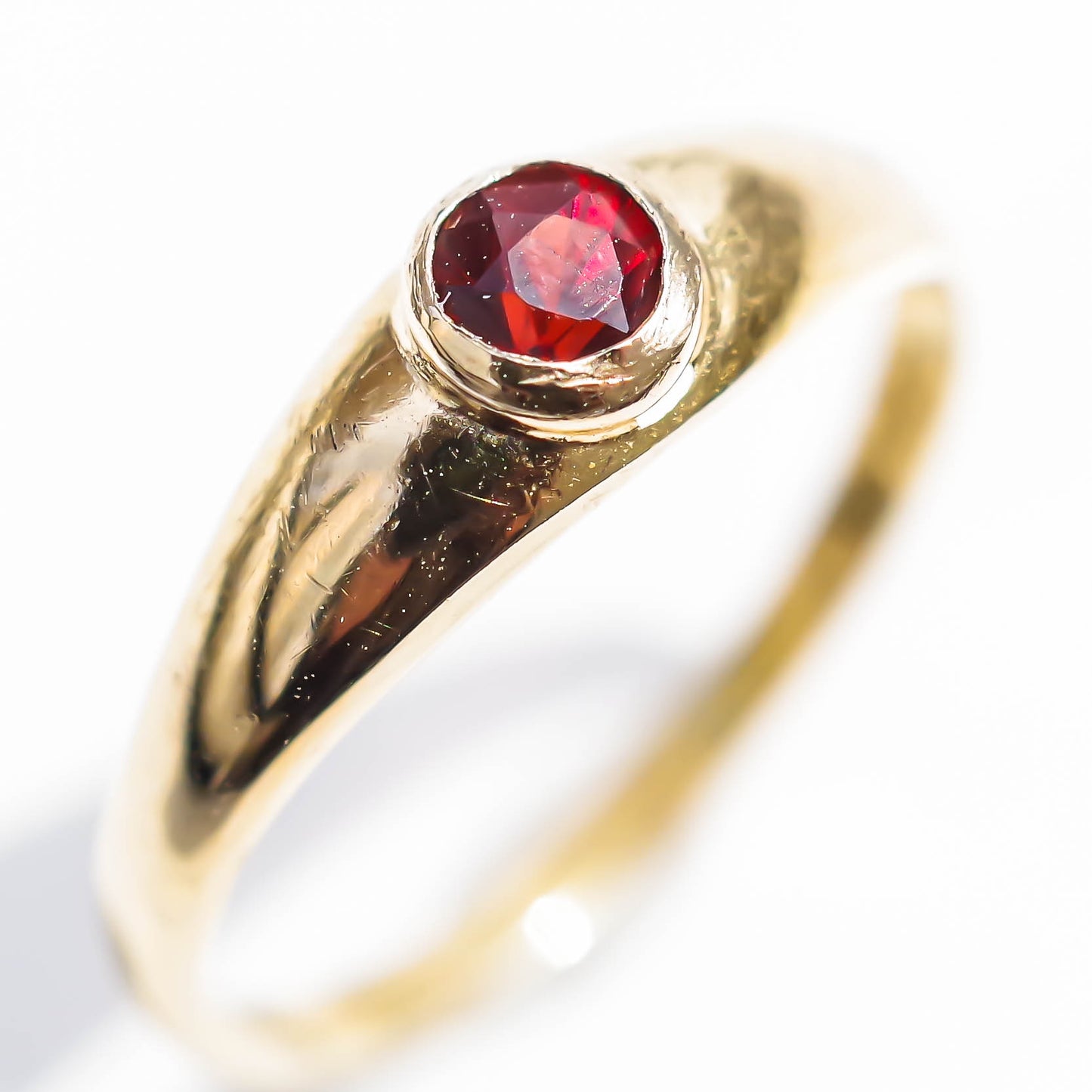 BABY RING / GARNET / 10K / #0.5