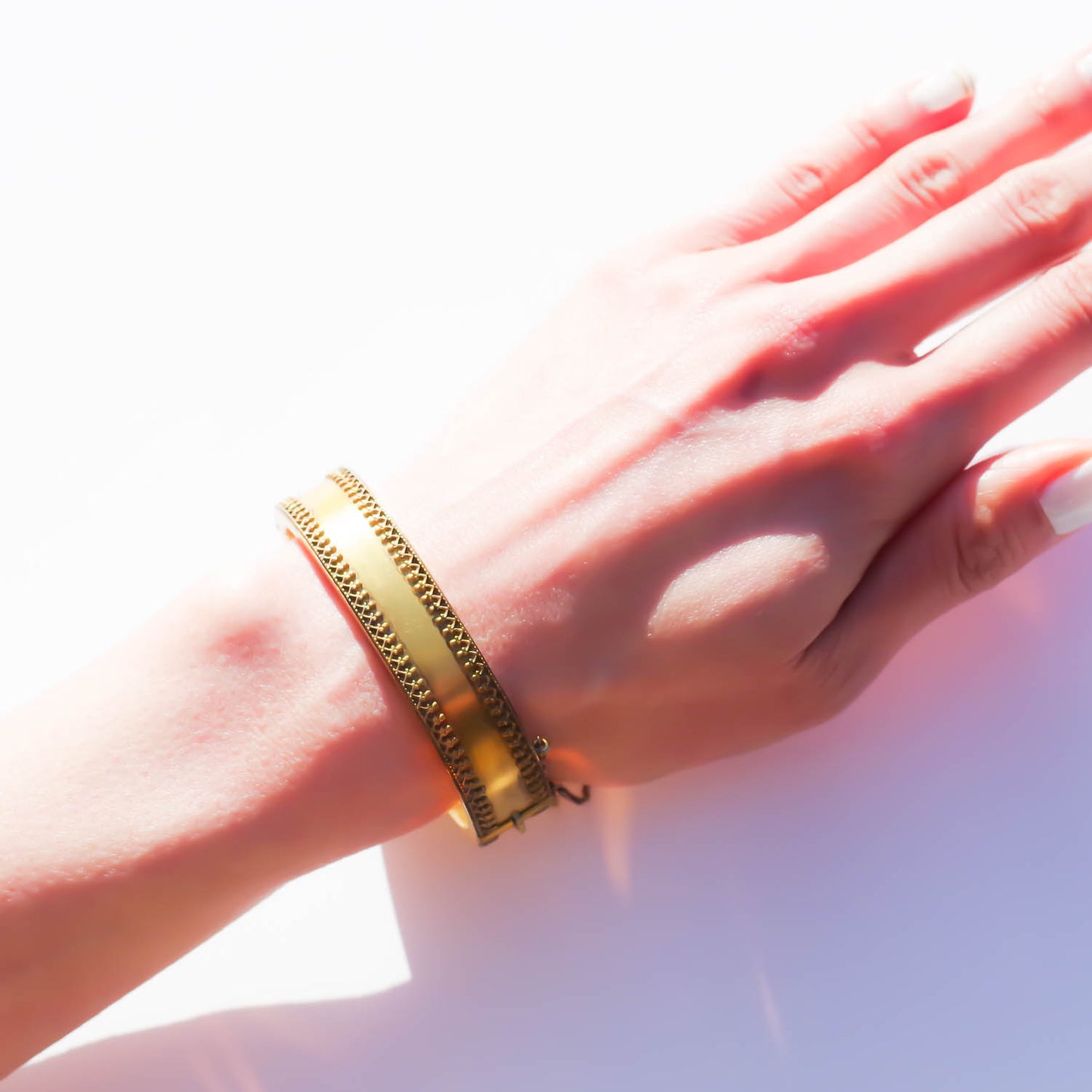 ANTIQUE BANGLE / USA 1800S (B&B) / 12KGF