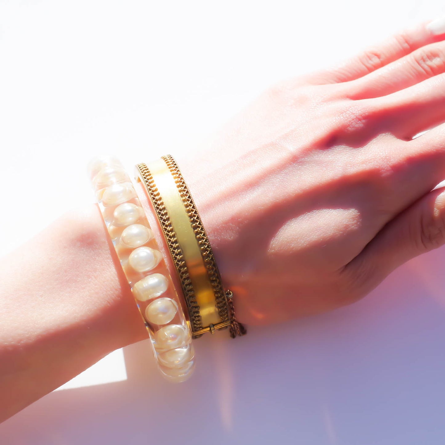 ANTIQUE BANGLE / USA 1800S (B&B) / 12KGF