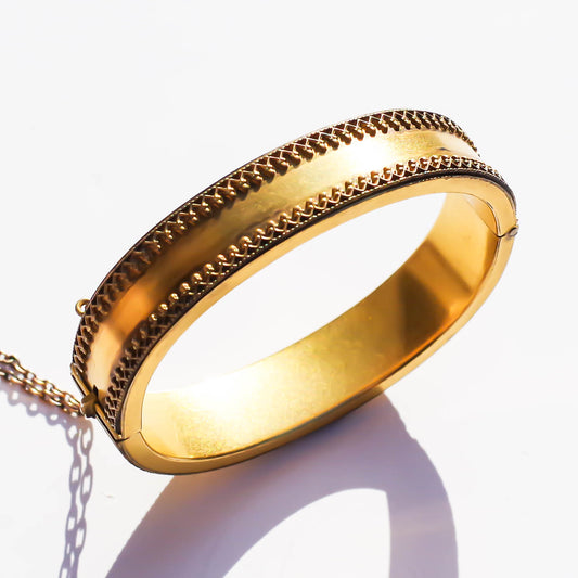 ANTIQUE BANGLE / USA 1800S (B&B) / 12KGF