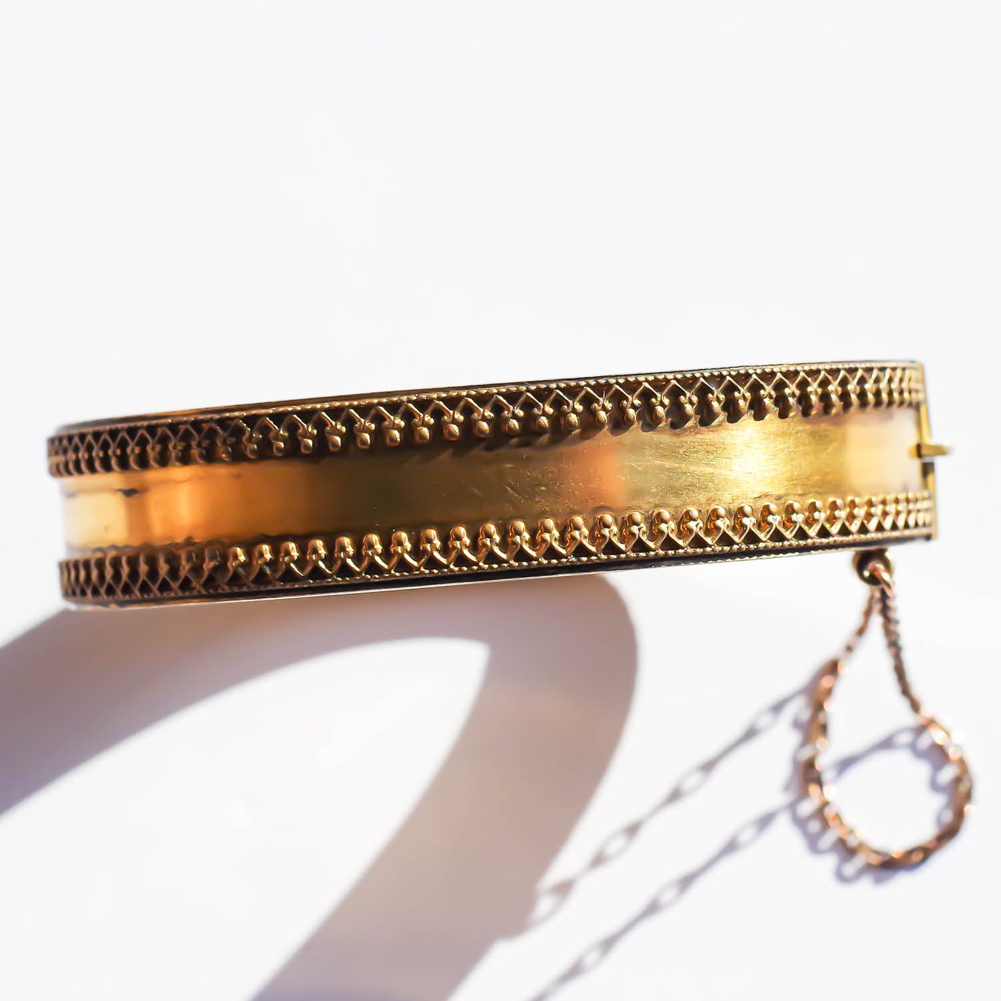 ANTIQUE BANGLE / USA 1800S (B&B) / 12KGF