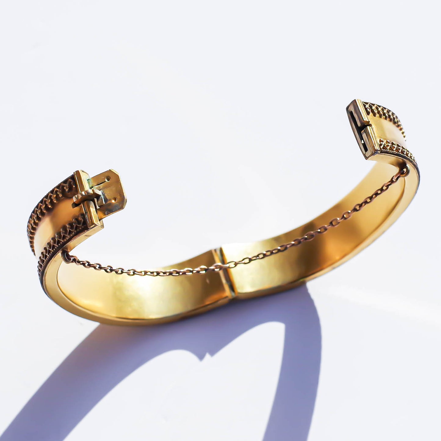 ANTIQUE BANGLE / USA 1800S (B&B) / 12KGF