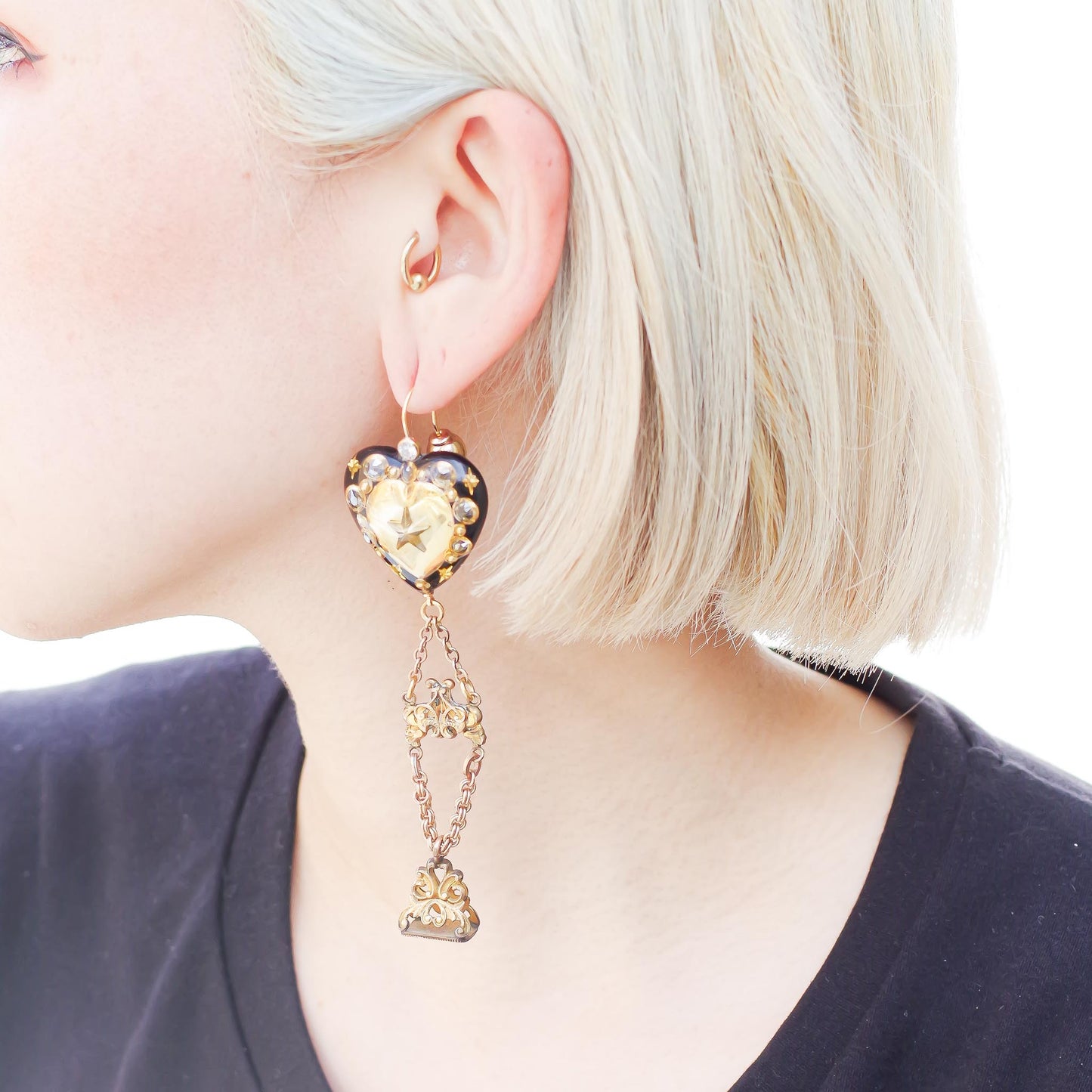 HEART EARRING 6 / 1P