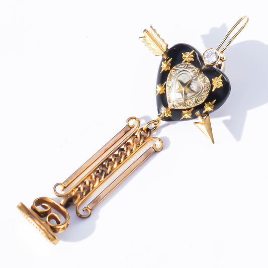 HEART EARRING 1 / ARROW / 1P