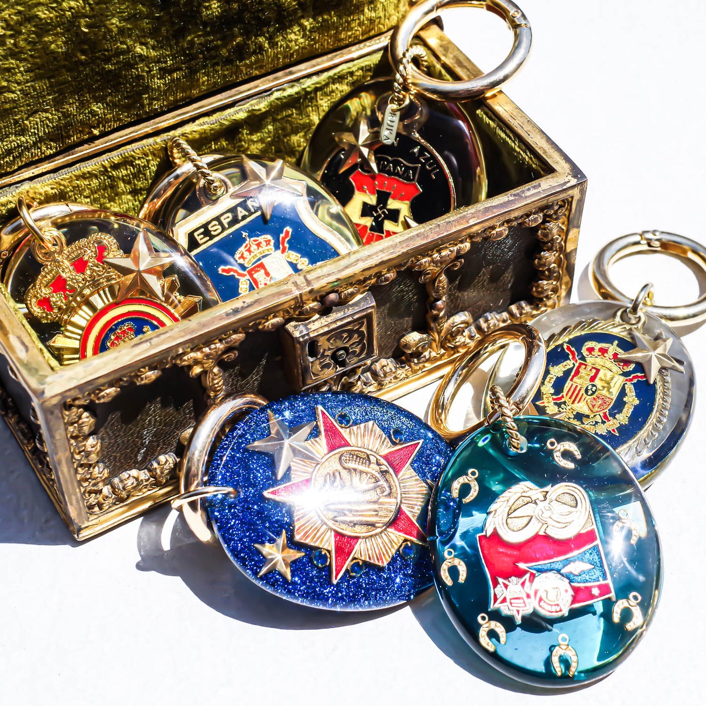 KEY RING Keychain / Former Soviet Union Light Blue (CCCP)