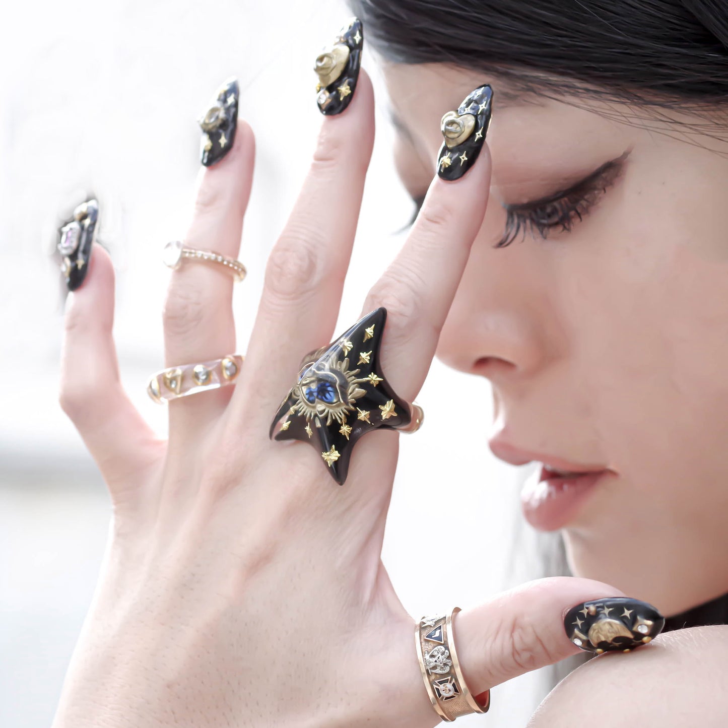 EYE STAR RING / BLACK / #13 #15