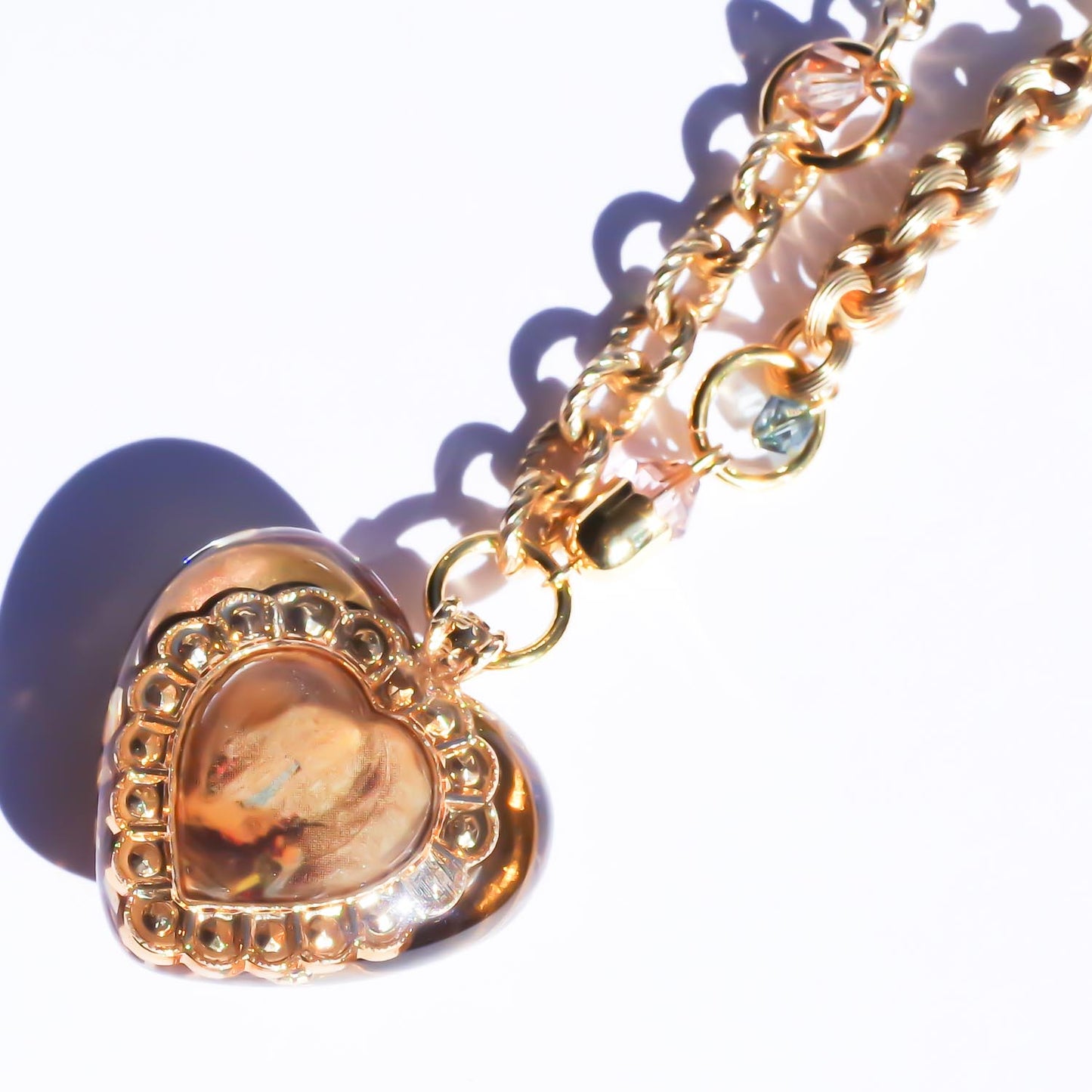 HEART NECKLACE / MILITARY CHARM / RED