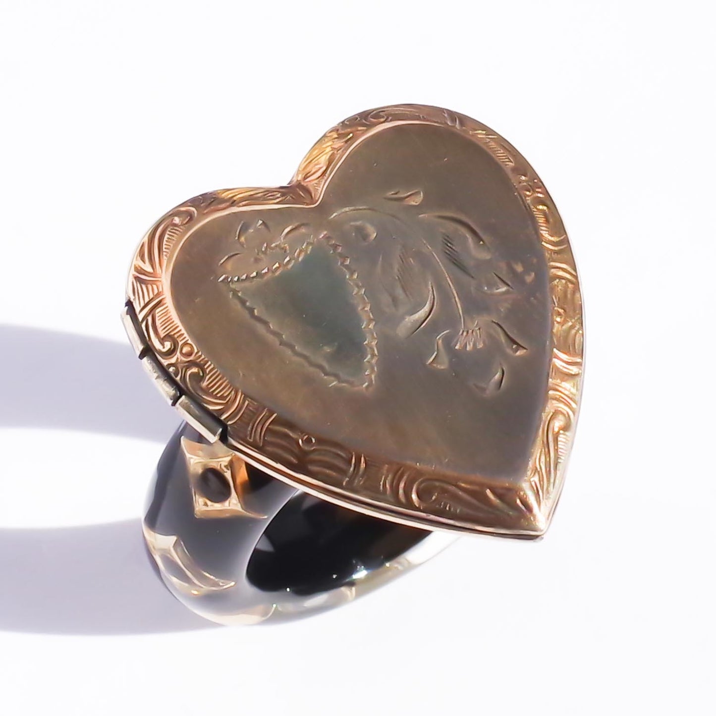 HEART LOCKET RING / FLOWER / #11