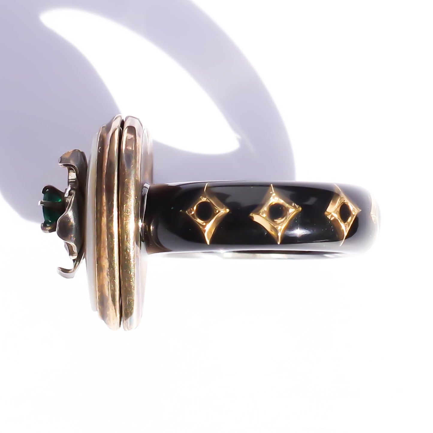 HEART LOCKET RING / SHELL FLOWER / #13