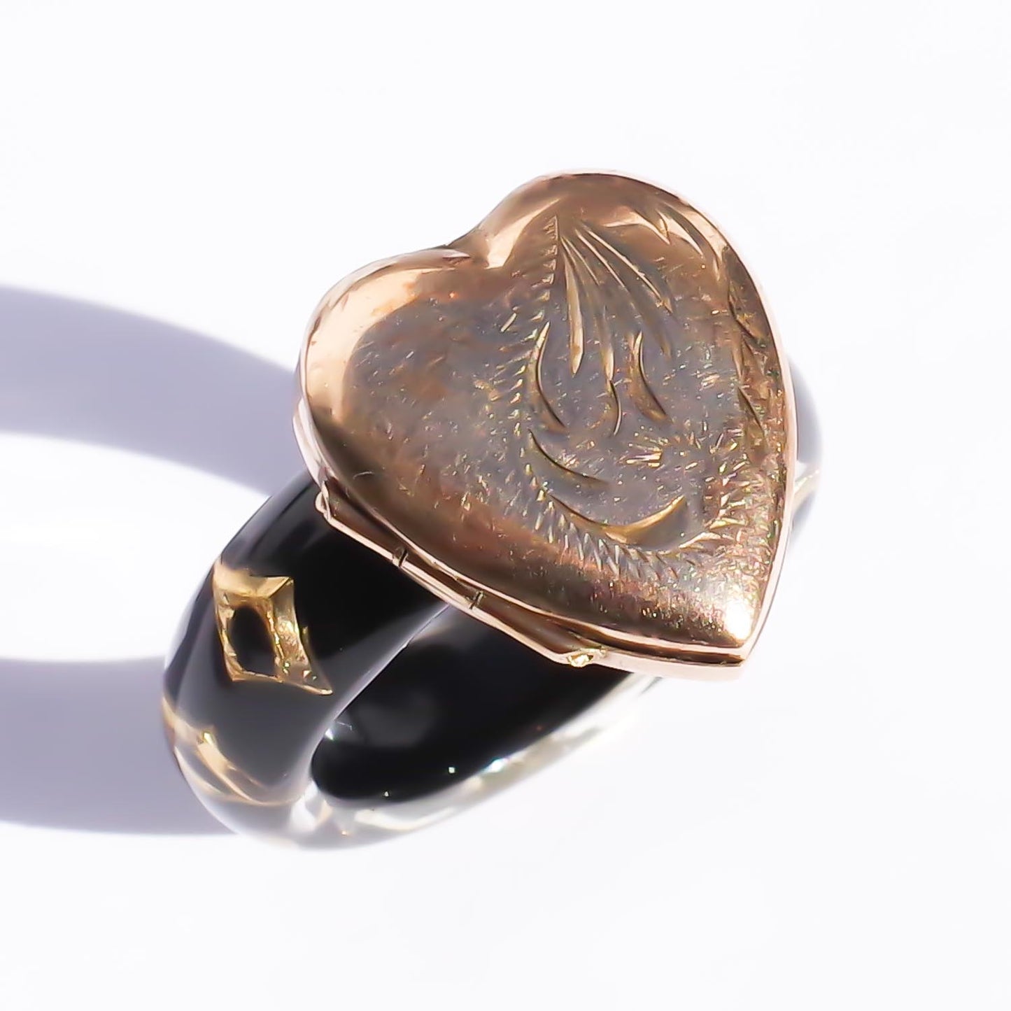 HEART LOCKET RING / UK / 9K / #12